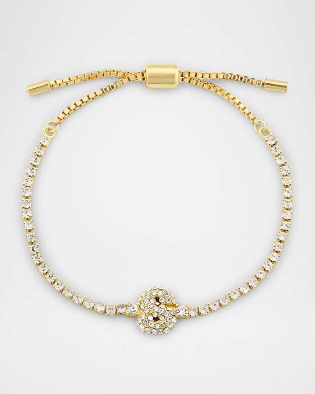 Initial Tennis Pull-Tie Bracelet